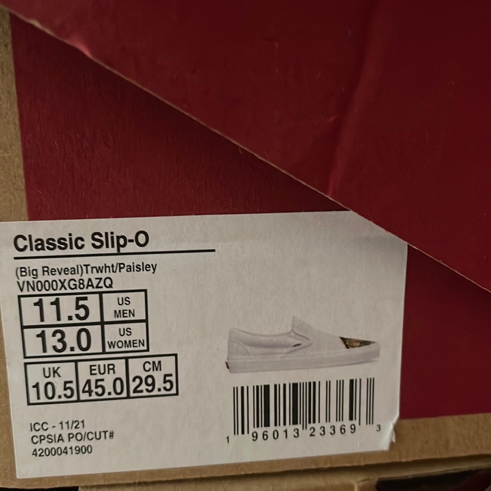 Vans Classic Slip On Big Reveal True White/Paisley Men’s sneakers - Picture 16 of 16